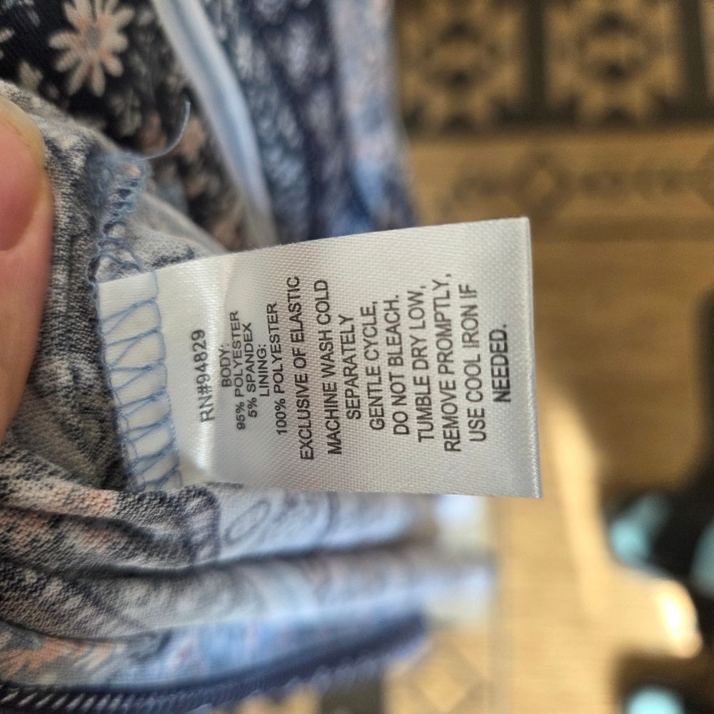 Derek Heart Paisley Floral Maxi Dress Twist Front Y2K 90s Beach Vacation Large - Picture 13 of 13